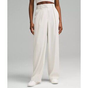 Lululemon Modal-Blend Pleated High-Rise Trouser Size 4 *Short Bone